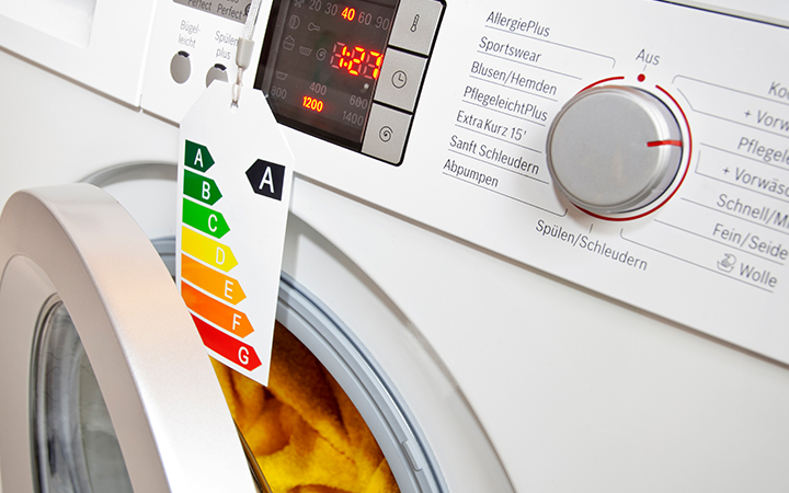 Waschmaschine mit Label A