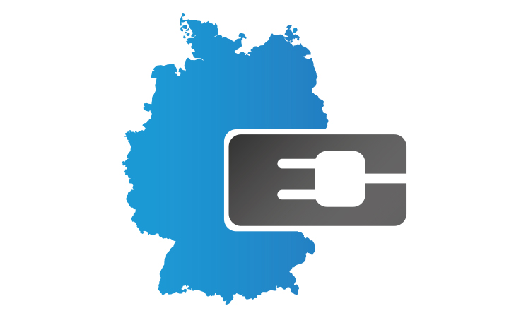 Ladekarte Logo auf Deutschlandkarte