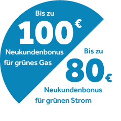 Störer Strom und Gas Neukundenbonus